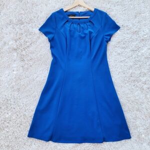 alyx short sleeve fit & flare dress Alyx Dress Womens 8 Fit & Flare Pleated Red Short Sleeve NWT